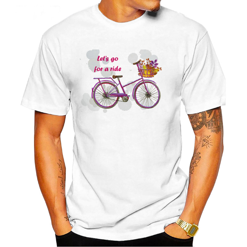 UTSQ0015306, ORGANİKSE, Lets Go For A Bike, Baskılı Unisex Tişört