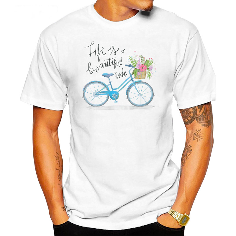 UTSQ0015506, ORGANİKSE, Life Is A Bike, Baskılı Unisex Tişört