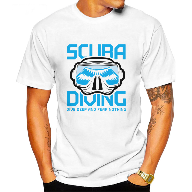 UTSD0041106, SCUBAPROMO, Scuba Diving Dive Deep, Baskılı Unisex Tişört