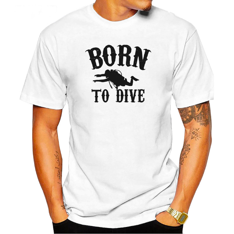 UTSD0050706, SCUBAPROMO, Born To Dive, Baskılı Unisex Tişört