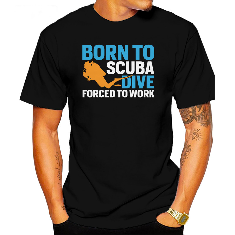 UTSD0050901, SCUBAPROMO, Born To Scuba Dive, Baskılı Unisex Tişört