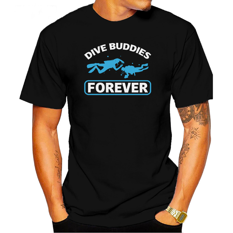 UTSD0051201, SCUBAPROMO, Dive Buddies Forever, Baskılı Unisex Tişört