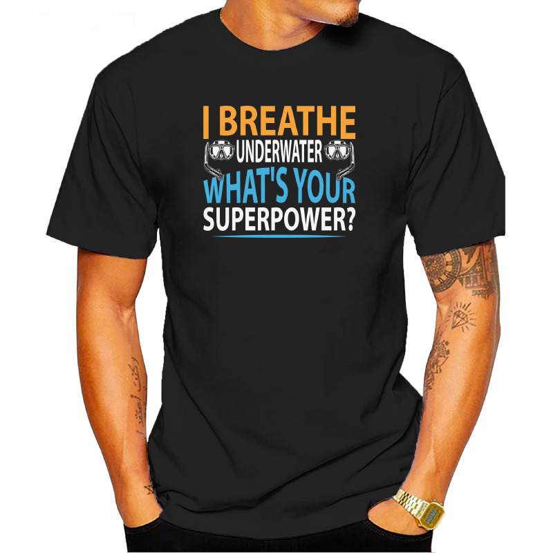 UTSD0054301, SCUBAPROMO, I Breathe Underwater Whats Your, Baskılı Unisex Tişört