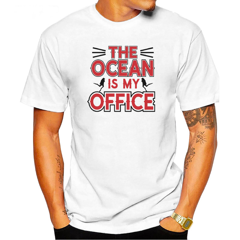 UTSD0059306, Scubapromo, The Ocean Is My Office, Baskılı Unisex Tişört