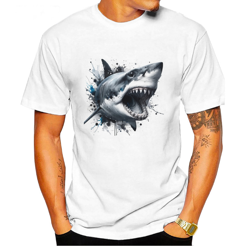 UTSD0059906, Scubapromo, White Shark, Baskılı Unisex Tişört