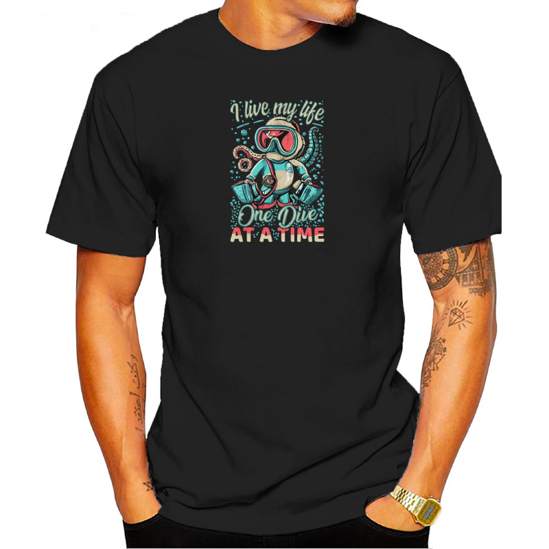 UTSD0061801, SCUBAPROMO, I Live My Life, Baskılı Unisex Tişört