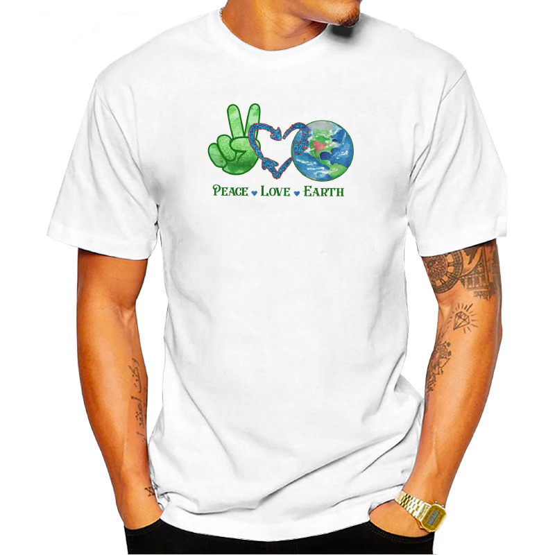 UTSY0079306, Scubapromo, Peace Love Earth, Baskılı Unisex Tişört