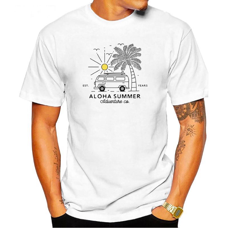 UTSQ0000506, ORGANİCSE, Aloha Summer, Baskılı Unisex Tişört