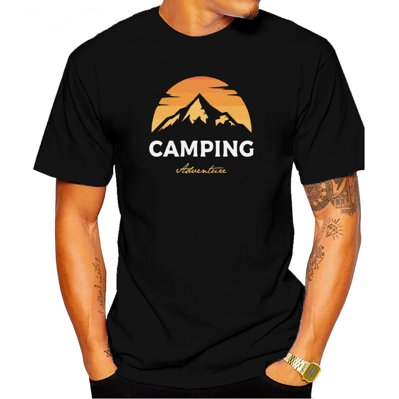 UTSQ0001201, ORGANİCSE, Camping Adventure, Baskılı Unisex Tişört