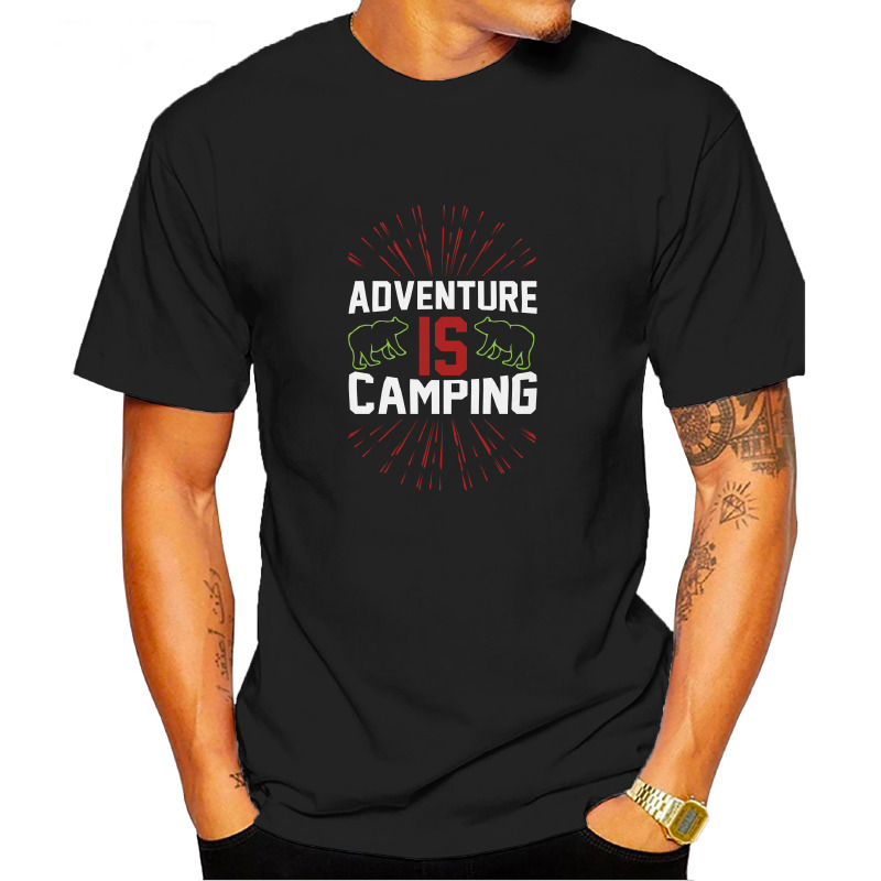 UTSY0101601, Scubapromo, Adventure Is Camping, Baskılı Unisex Tişört
