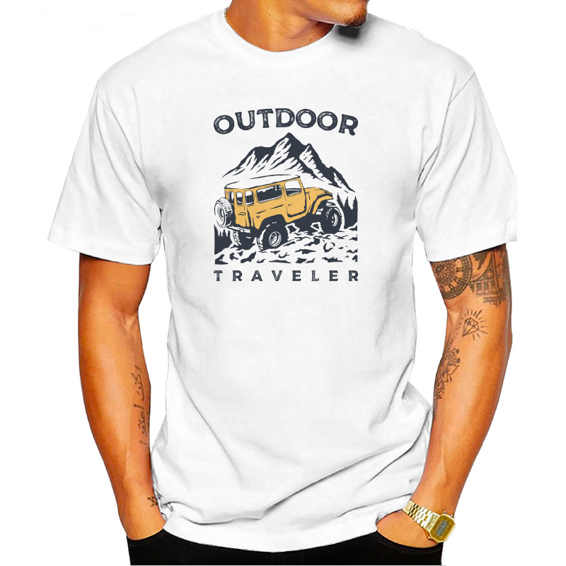 UTSQ0003706, ORGANİCSE, Outdoor Traveler, Baskılı Unisex Tişört