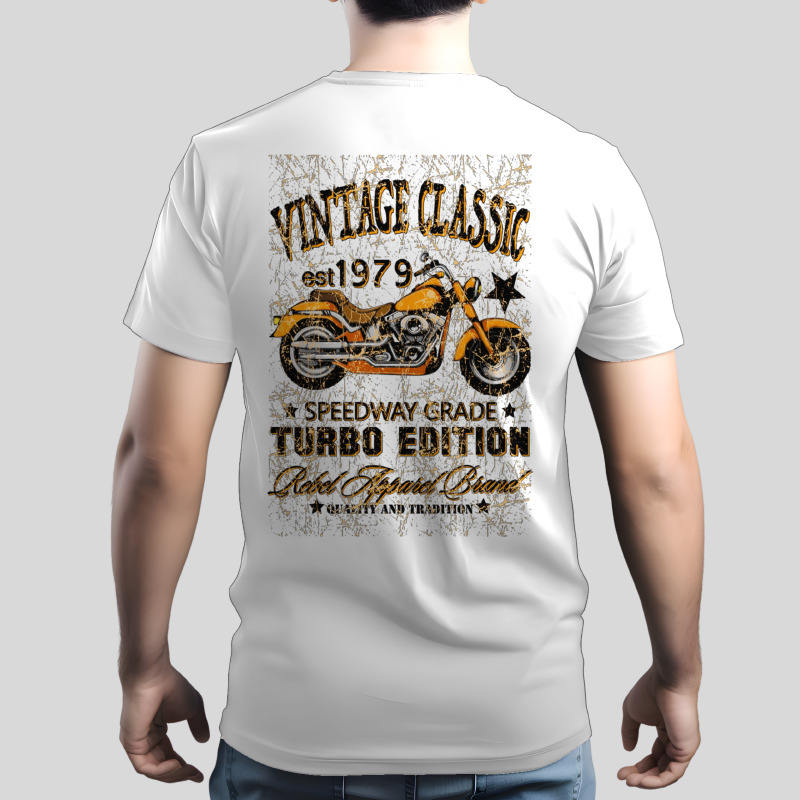 UTAA0005706, SCUBAPROMO, Vintage Classic, Baskılı Sırt Baskılı Unisex Tişört