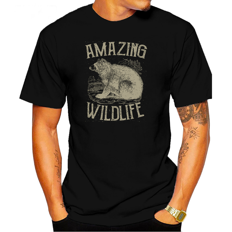 UTSQ0017001, ORGANİKSE, Amazing Wildlife, Baskılı Unisex Tişört