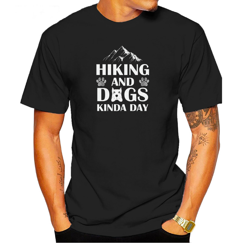 UTSQ0018101, ORGANİKSE, Hiking And Dogs, Baskılı Unisex Tişört