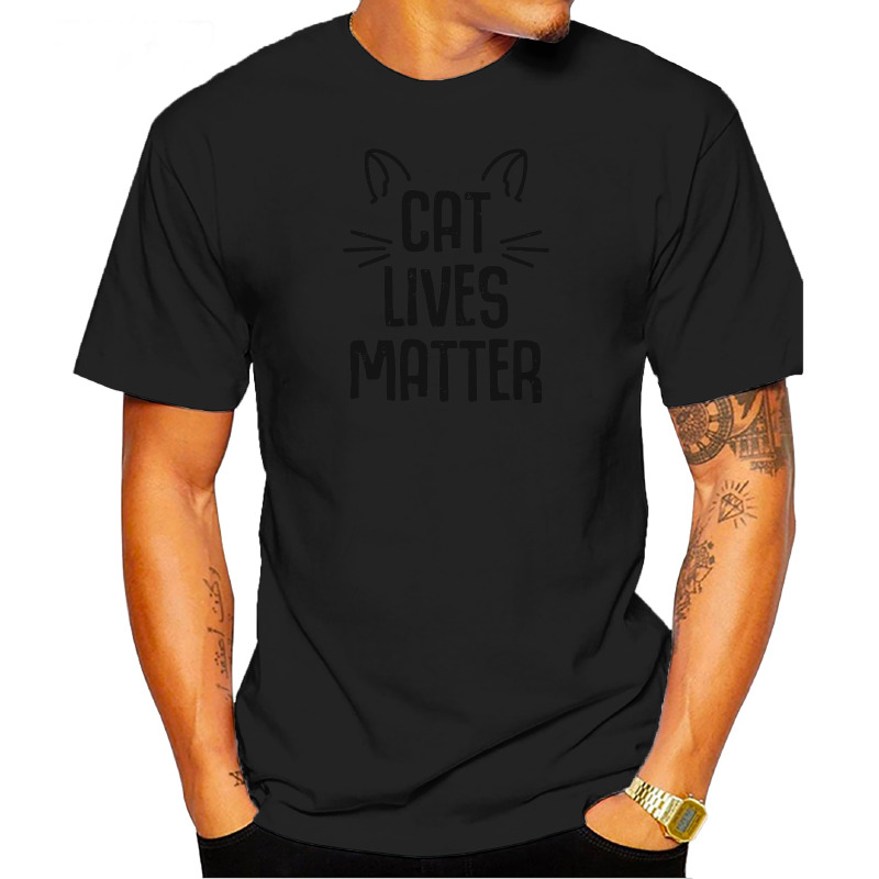UTSY0146401, ORGANİKSE, Cats Lives Matter, Baskılı Unisex Tişört