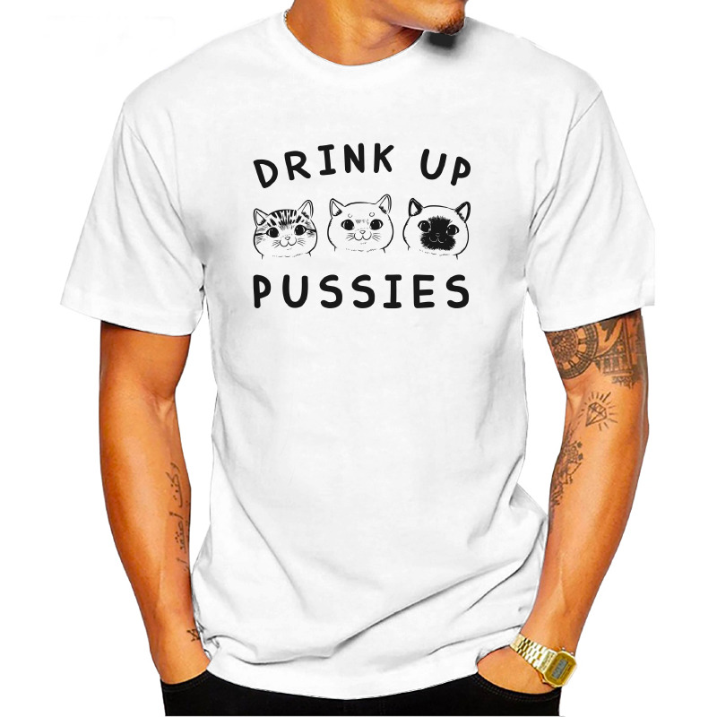 UTSY0148006, ORGANİKSE, Drink Up Pussies, Baskılı Unisex Tişört