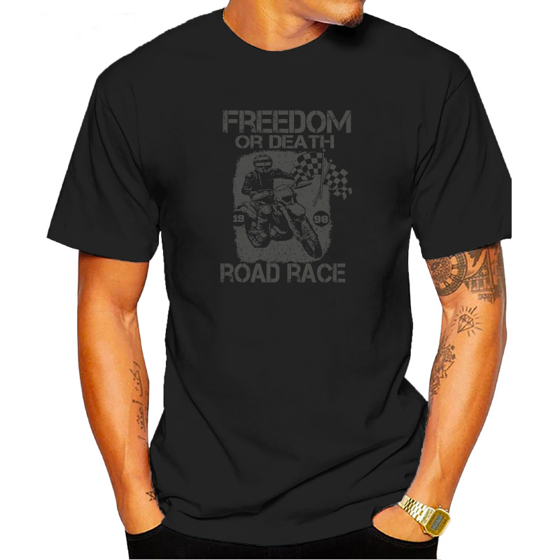 UTSY0158201, ORGANİKSE, Freedom Or Death Road Race, Baskılı Unisex Tişört
