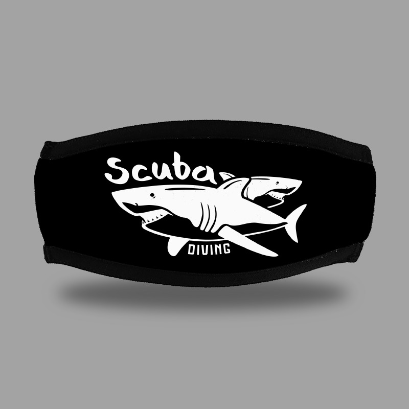 MSBD0203201, Scubapromo, Scuba Diving Shark, Baskılı Maske Bandı