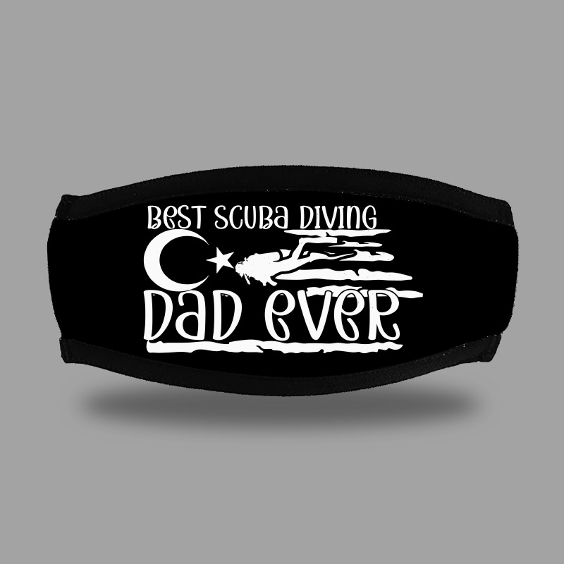 MSBD0206001, SCUBAPROMO, Best Scuba Diver Dad Ever, Baskılı Maske Bandı