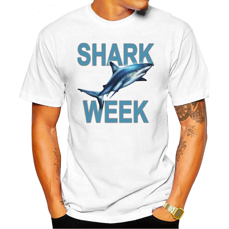 UTSD0071606, , Shark Week, Baskılı Unisex Tişört