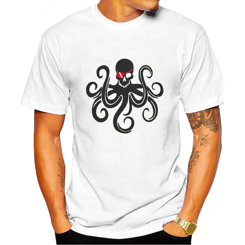 UTSD0036406, SCUBAPROMO, Octopus Pirate, Baskılı Unisex Tişört